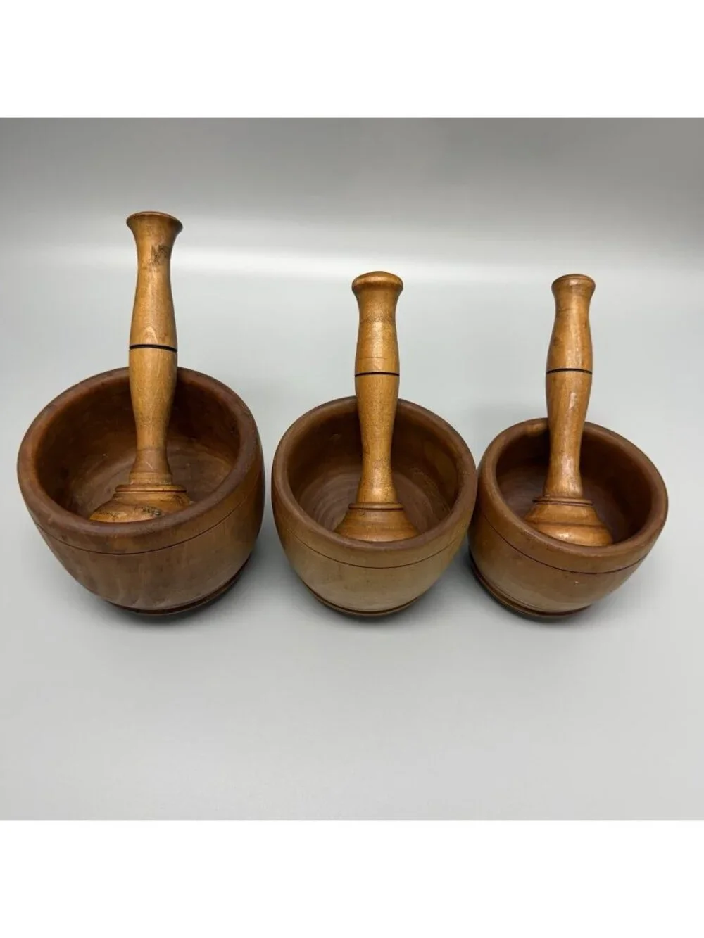 Mortar & Pestle Sets Vintage Portugal Wooden Rustic Country Decor Tool